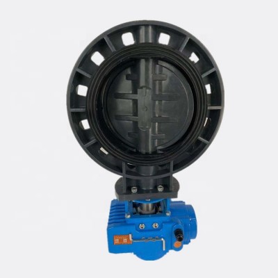 11 years wholesale 220V on off type epdm lined motorized butterfly valve pvc