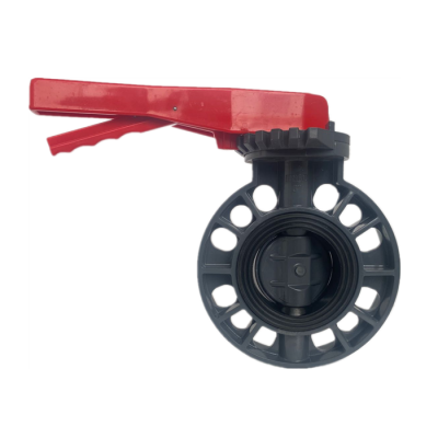 11-year factory promotion price 3"DN80 lever wafer butterfly valve pvc