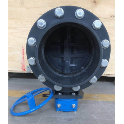 factory sale price double flanged worm gear pvc plastic butterflyvalve