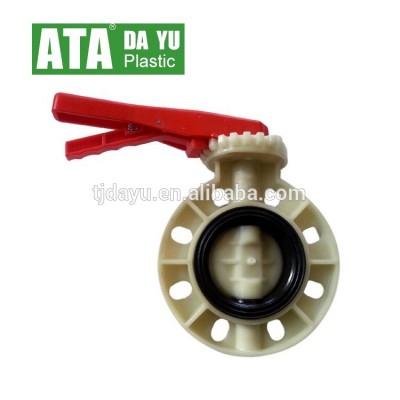 new valve company price PP/FRPP polypropylene butterfly pvc valves