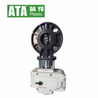 motorized pvc butterfly valve 24v 220v 380v electric actuator valves from china