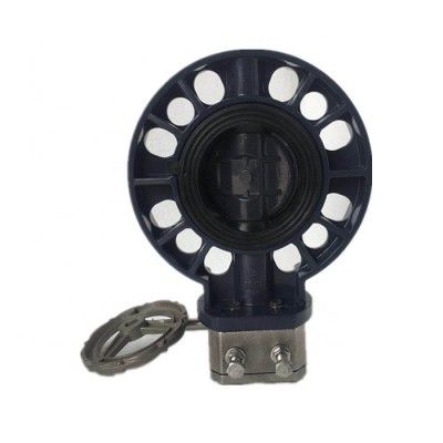 durable quality stainless steel reduction gearbox pvc butterfly valve