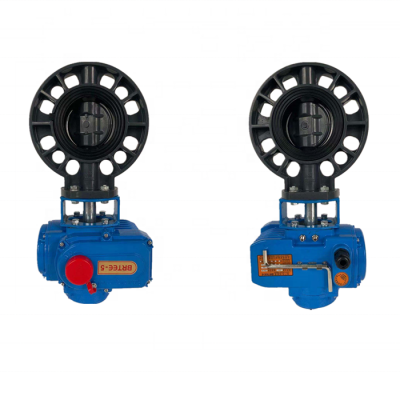 on off type intelligent module 4-20mA or 1-10V electric butterfly valve pvc