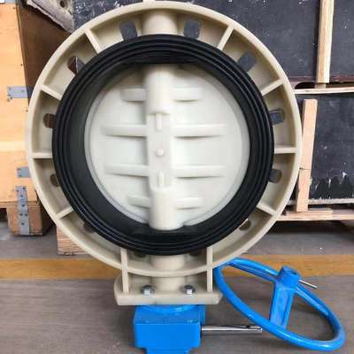 durability quality trade price d371x gearbox operated pp butterfly valve