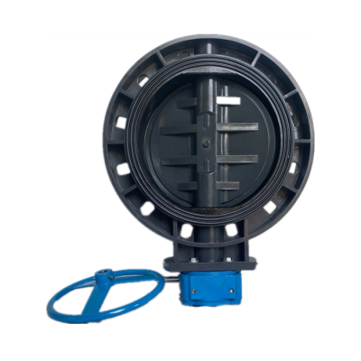 manufacturer price gear actuator UPVC full port butterfly valve DN300