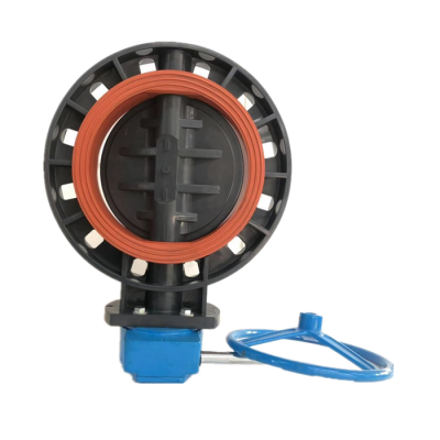 factory trade price FPM UPVC full port butterfly valve gearbox DN250